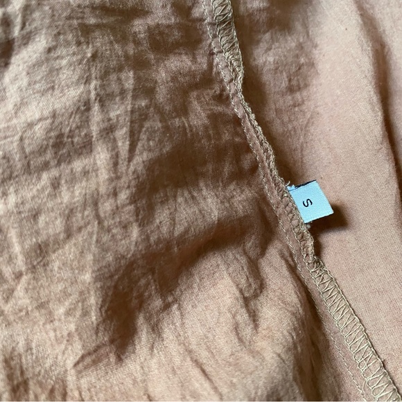 Maria Stanley Finch Embroidered Flutter Sleeve Blouse in Shiitake Brown - Picture 8 of 9